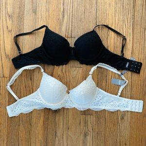 2 NWT Aerie Power Push-up Lace Bras